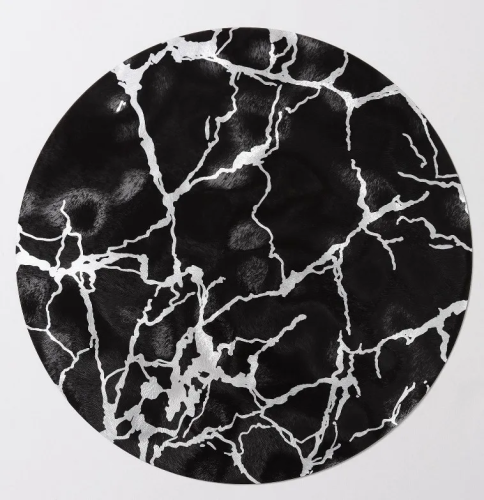 Салфетка сервировочная мрамор цв.черный 38*38см 7084467